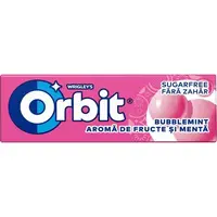 Orbit Bubblemint guma de mestecat cu arome de fructe si menta 14 g, 30 seturi Engros