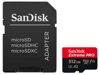 Card de memorie SanDisk - Extreme PRO, 512GB, microSDXC, Class10 + adaptor