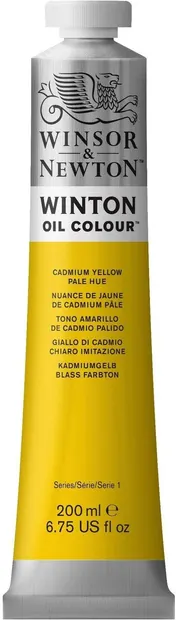 Vopsea ulei Winsor &amp; Newton Winton - Galben cadmiu palid, 200 ml