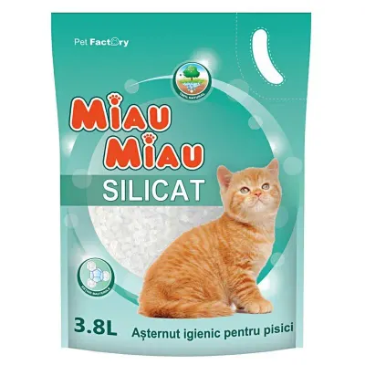 Asternut igienic pentru pisici Miau Miau Silicat 3,8L