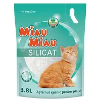 Asternut igienic pentru pisici Miau Miau Silicat 3,8L