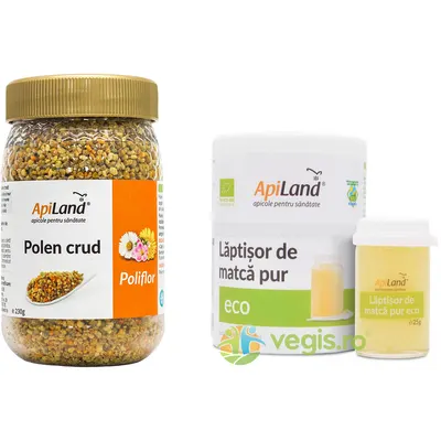 Pachet Polen Crud Poliflor 230g + Laptisor de Matca Pur Ecologic/Bio 25g