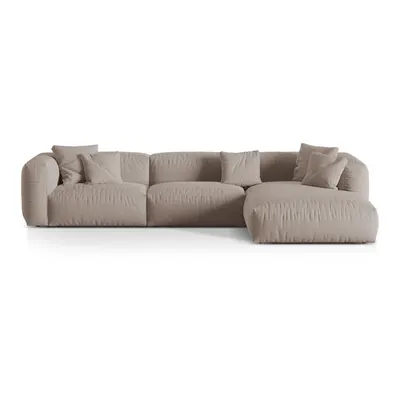 Colțar modular bej (cu colț pe partea dreaptă) Martina – Micadoni Home