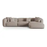 Colțar modular bej (cu colț pe partea dreaptă) Martina – Micadoni Home