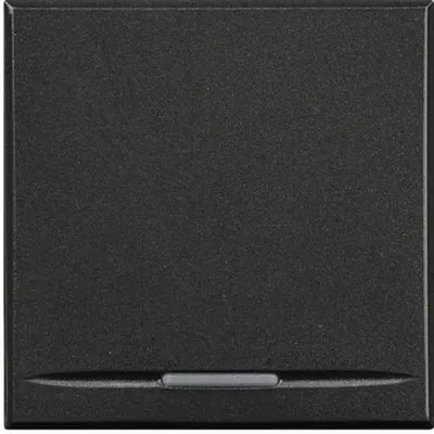 Capac tasta Axolute MyHOME BUS - neutru tip apasare - 2 module - antracit