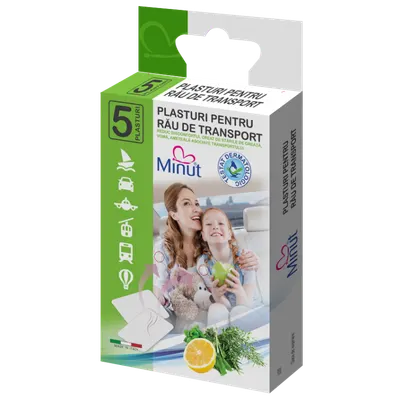 Plasturi pentru rau de transport X 5 buc, Minut
