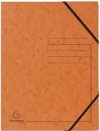 Mapa din carton Exacompta - cu elastic, portocalie