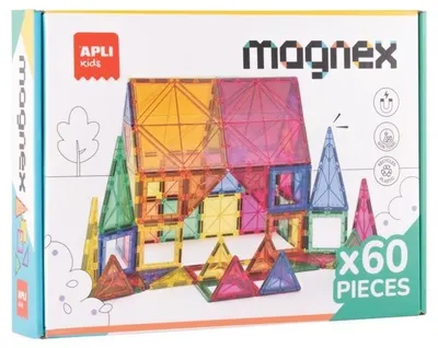 Set de construcție magnetic Apli – Kids Magnex, 60 piese