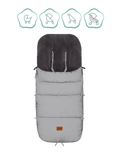 Sac de iarna reflectorizant pentru carucior Kinley silver Fillikid