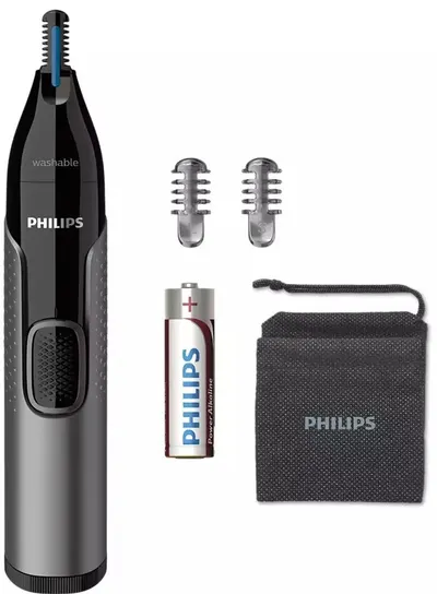 Trimmer pentru nas, urechi și sprâncene Philips - Series 3000 NT3650/16, gri