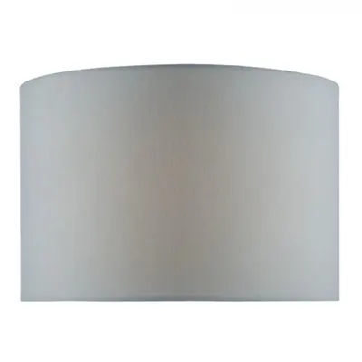 Abajur Pamplona Grey Faux Silk Drum Shade 35cm