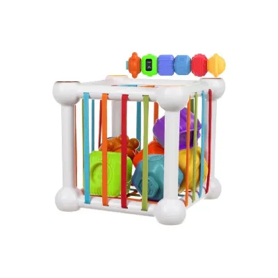Jucarie interactiva pentru copii, 6 cuburi incluse, sunete, ABS, 15x15x15 cm