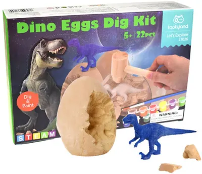 Trusă de săpat fosile Tooky Land - Ou de dinozaur