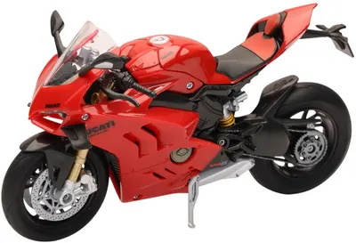 Motocicletă metalică Newray - Ducati Panigale V4 S, 1:12, roșu