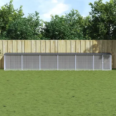 Gossi cotet pui cu acoperis, antracit, 603x98x90 cm, otel galvanizat