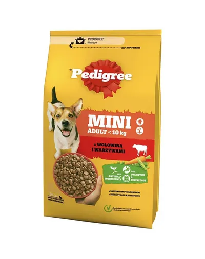 PEDIGREE Adult Mini 2,6 kg hrană câini rase mici, cu vită și legume