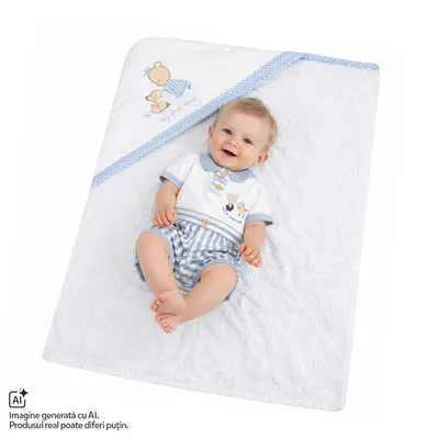 Prosop baie pentru bebelusi Chicco, Alb cu albastru, 02043-70MFCI