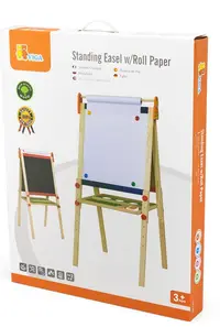 Tablă magnetică din lemn Viga - Pe suport, cu două fețe