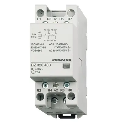 Contactor modular 25A 4NI 24VAC 2UH