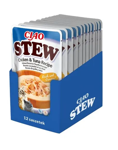 INABA CIAO Stew pui si ton pentru pisici 12x40 g