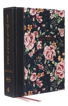 NKJV, Journal the Word Bible, Cloth Over Board, Gray Floral, Red Letter Edition, Comfort Print: Reflect, Journal, or Create Art Next to Your Favorite