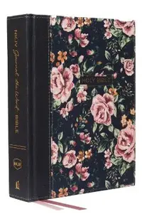 NKJV, Journal the Word Bible, Cloth Over Board, Gray Floral, Red Letter Edition, Comfort Print: Reflect, Journal, or Create Art Next to Your Favorite