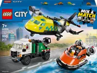 Constructor LEGO City - Avion, Camion de serviciu și Aeroglisor, Remix (60505)