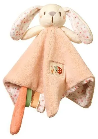Jucărie pentru bebeluși pentru îmbrățișat BabyOno - Baby Bunny, 25 cm