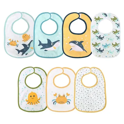Set 7 bavete pentru bebelusi cu velcro Lorelli Baby Care Unisex