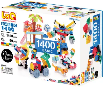 Set de construcție pentru copii 20 în 1 LaQ - Basic 1400, 1460 piese