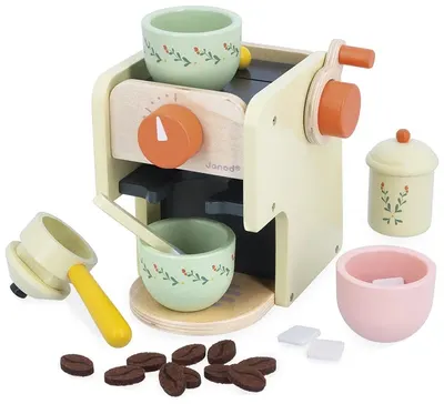 Set de joacă Janod Shiny Grandma - Espressor cu 5 accesorii