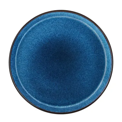 Farfurie neagră/albastră din gresie ø 27 cm Gastro Dark Blue/Black – Bitz