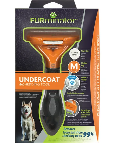 Trimmer Furminator pentru câini: blană scurtă, mărimea M