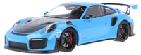 Model de colecție MINICHAMPS Modern: Automobile - Porsche 911 (991.2) GT2RS, 2018, Albastru cu roți negre