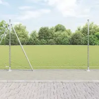 vidaXL Gard hexagonal cu bază din beton 100 x 1,5 m Oțel Galvanizat
