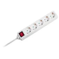 Prelungitor 5 cai cu intrerupator 5M( 3G1.5MM2) alb V-TAC SKU-8767