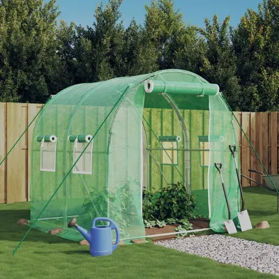 Gossi sera cu un cadru din otel, verde, 4 m2, 2x2x2 m