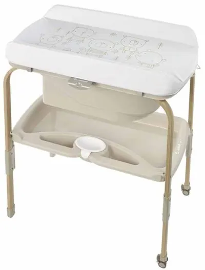 Cadă cu suport și masă pentru schimbat scutece Jane - Flip, 85 cm, Glitter