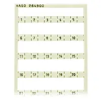 Mini-WSB marking card; as card; MARKED; 1, , 2, , 3, , 4, , 5, 47, , 48, , 49, , 50; not stretchable; Horizontal marking; snap-on type; white