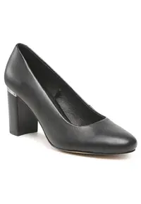 Pantofi dama - Czolenka - negru - piele naturala -