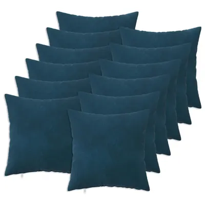 vidaXL Husă pentru pernă 12 pcs HEERLEN albastru 50 x 50 cm Catifea