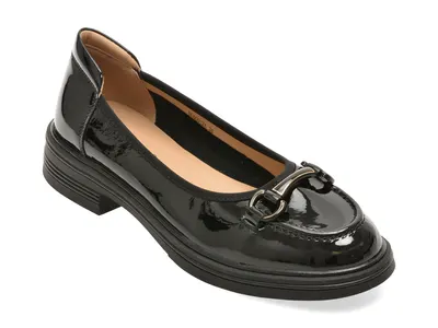 Pantofi PASS COLLECTION negri, DL60012, din piele naturala lacuita