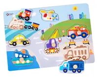 Puzzle din lemn Classic World - Trafic