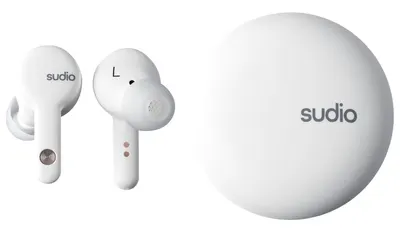 Căști wireless Sudio - A2, TWS, ANC, albe