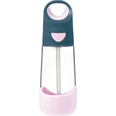 b.box Bottle with Straw biberon cu pai Indigo Pink 1 buc
