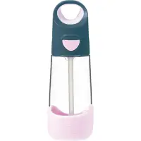 b.box Bottle with Straw biberon cu pai Indigo Pink 1 buc