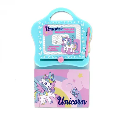Tabla magnetica si carte de desen, Starpak, Unicorn