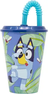 Pahar cu pai Stor Bluey - 430 ml