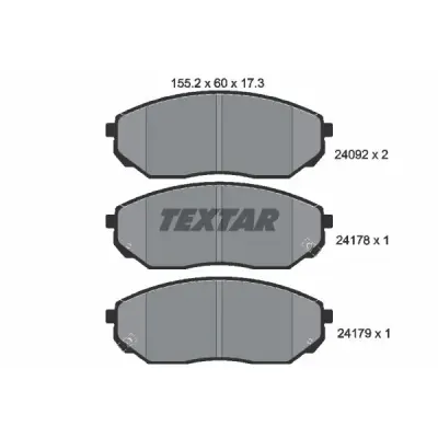 Set placute frana, frana disc TEXTAR 2409201