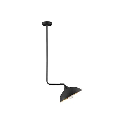 Lampa suspendata MIRBA Nisipiu Negru Metal Outside Auriu Metal Inside LED E27 1x12W 230V IP20 Fara bec